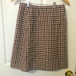 Talbots pink tweed-inspired a-line skirt